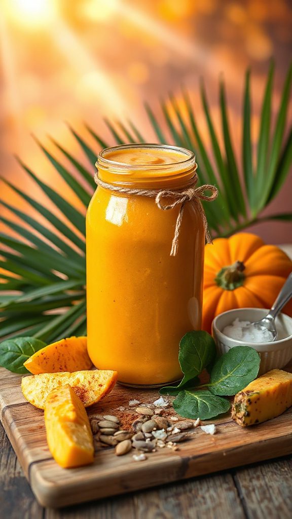 tropical pumpkin spice smoothie