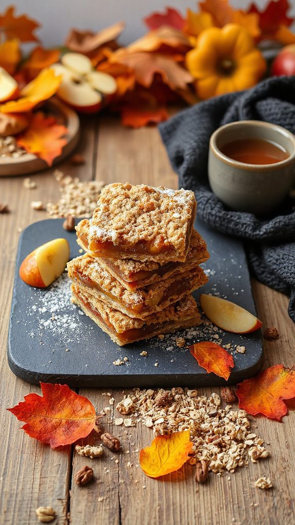 vegan apple crumble bars