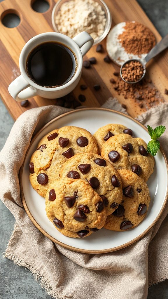vegan chocolate coffee cookies