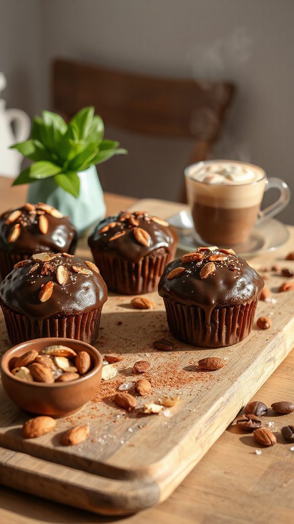 vegan coffee chocolate muffins
