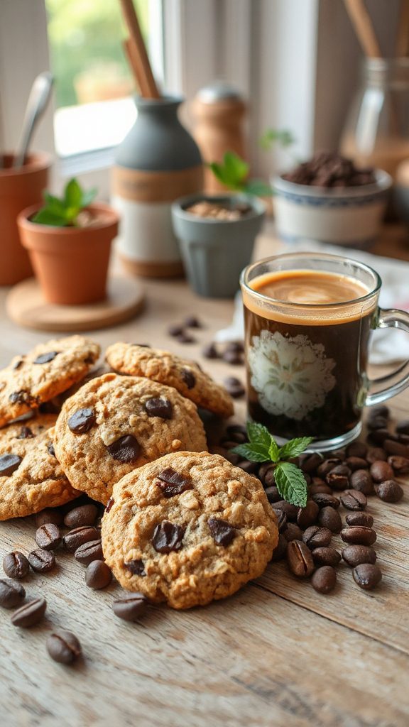 vegan espresso oatmeal cookies