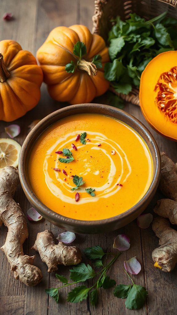 vegan ginger pumpkin soup