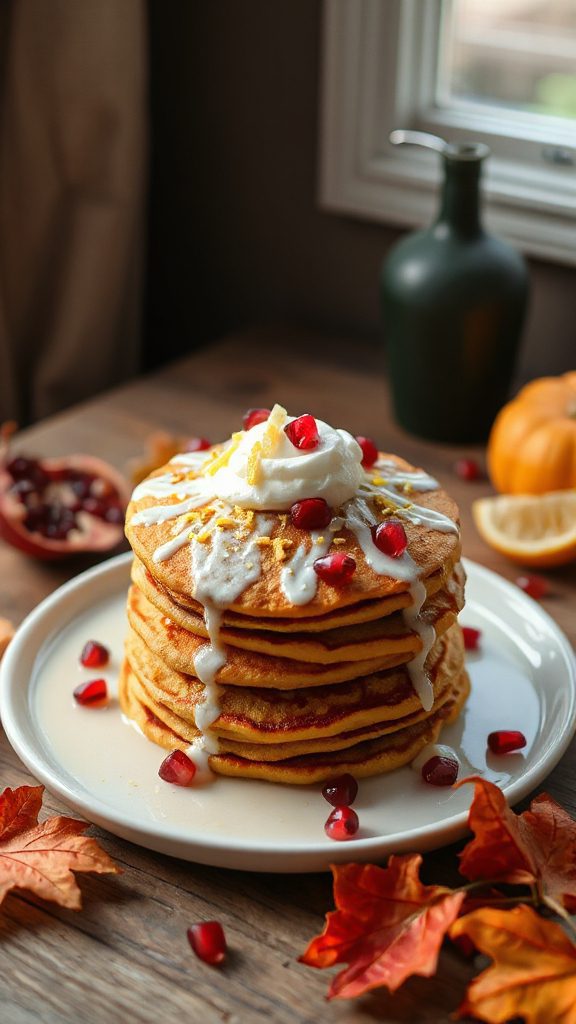 vegan lemon rose pancakes