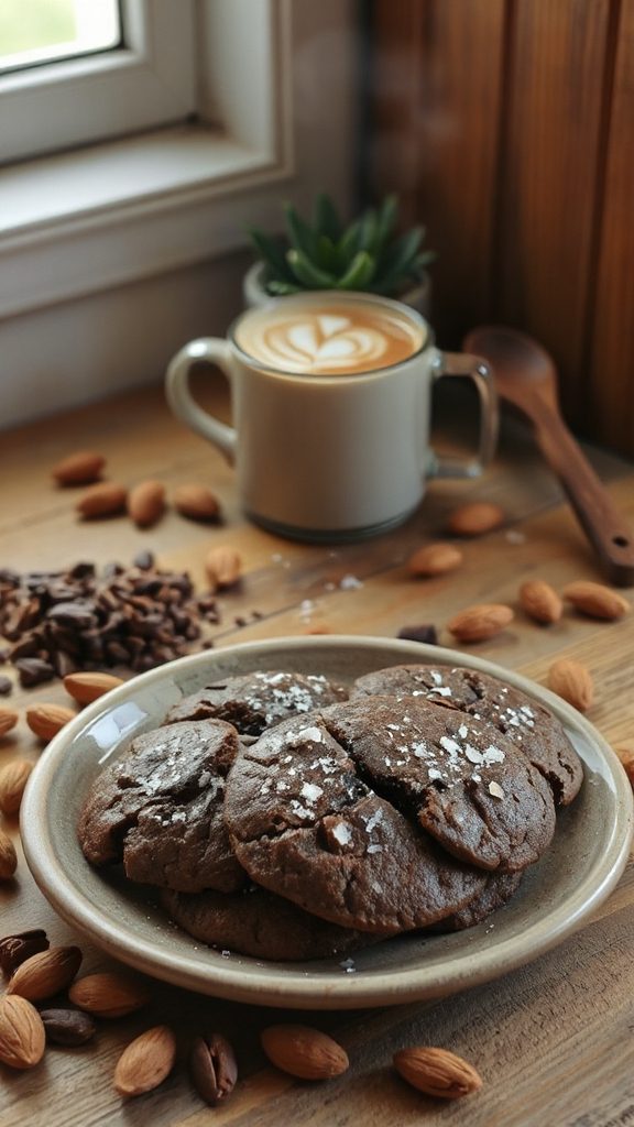 vegan mocha almond cookies