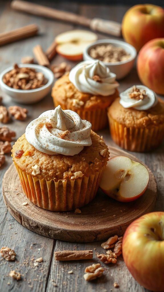 vegan muffins with coconut frosting