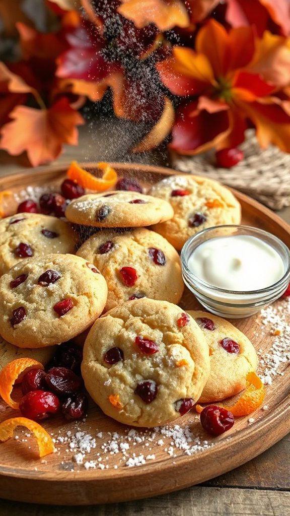 vegan orange cranberry cookies