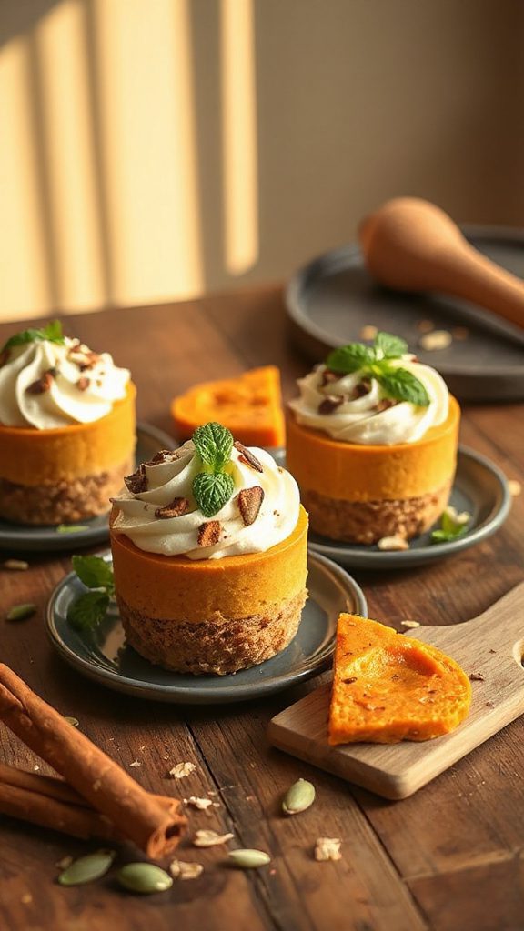 vegan pumpkin cheesecake cups