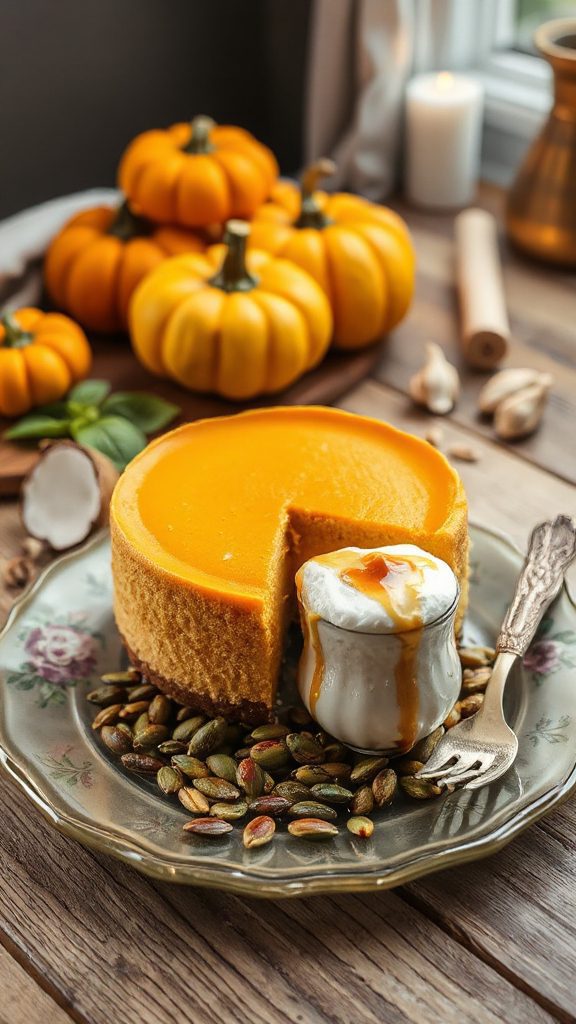 vegan pumpkin cheesecake delight