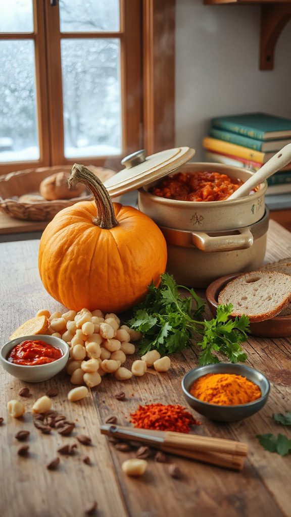 vegan pumpkin chickpea chili