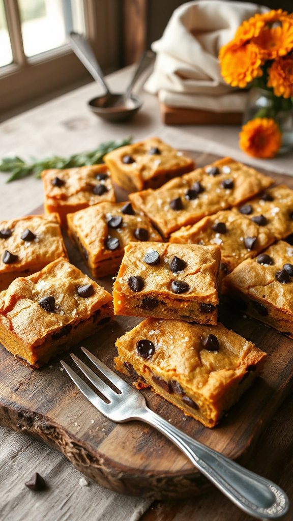vegan pumpkin chocolate bars