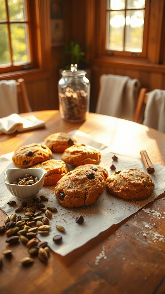 vegan pumpkin chocolate chip cookies
