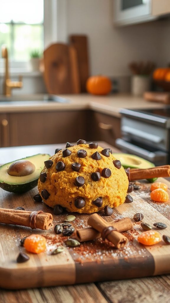 vegan pumpkin chocolate cookie dough