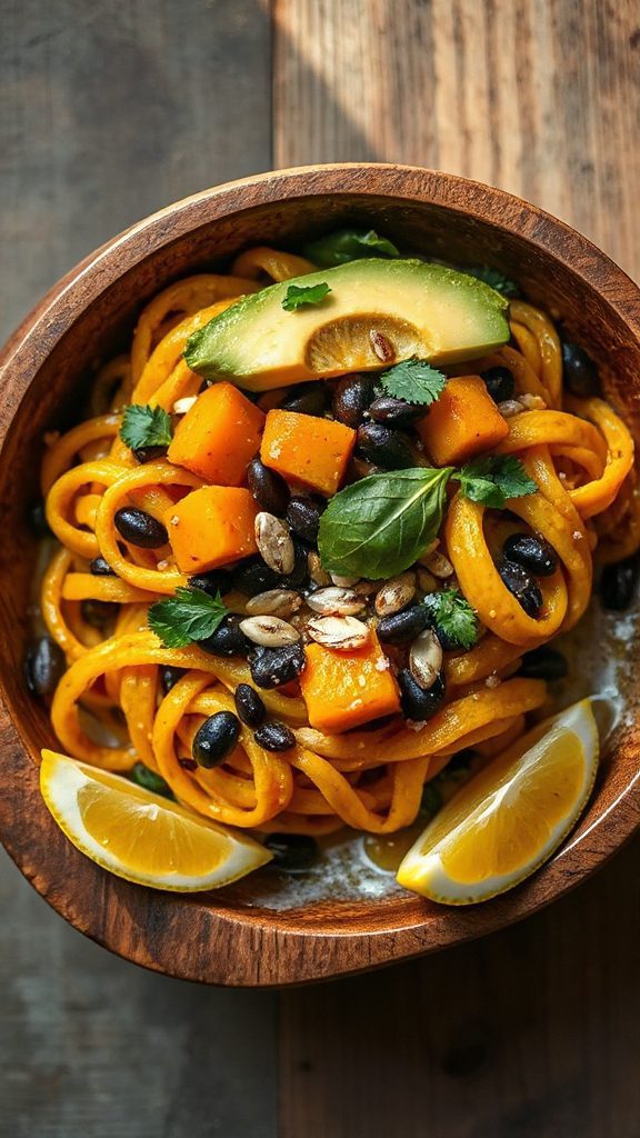 vegan pumpkin noodle curry