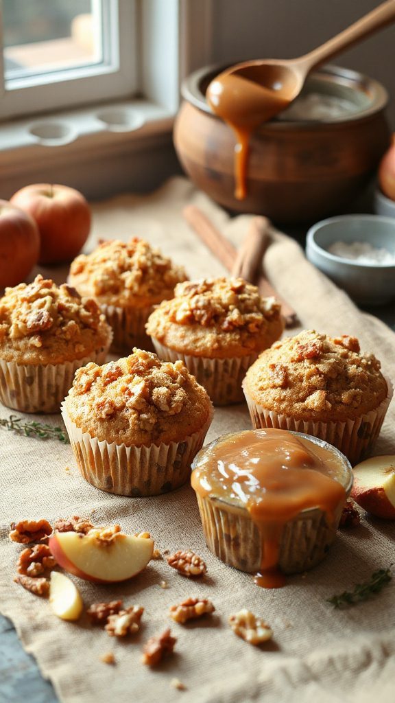 vegan walnut crumble muffins
