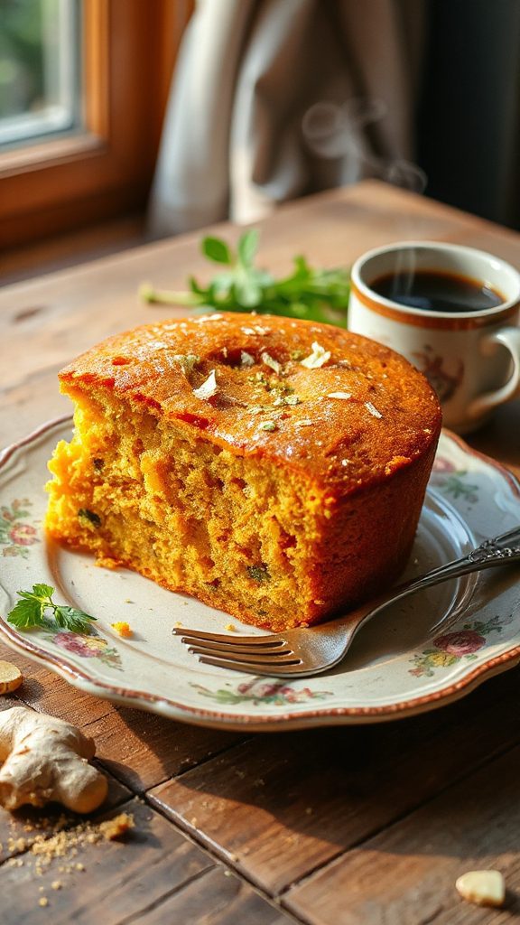 vegan wasabi ginger pumpkin cake
