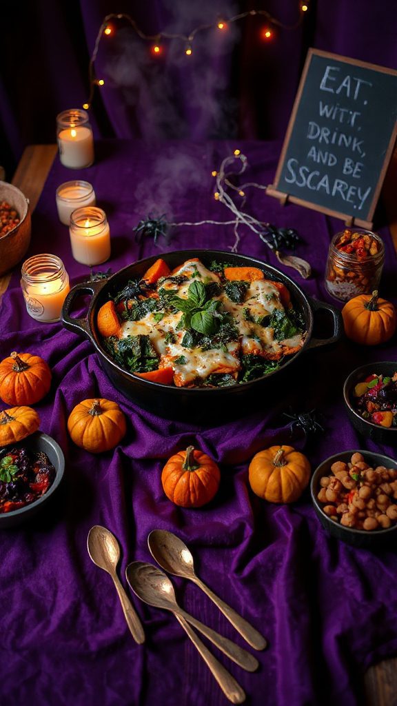 vegetarian halloween lasagna delight