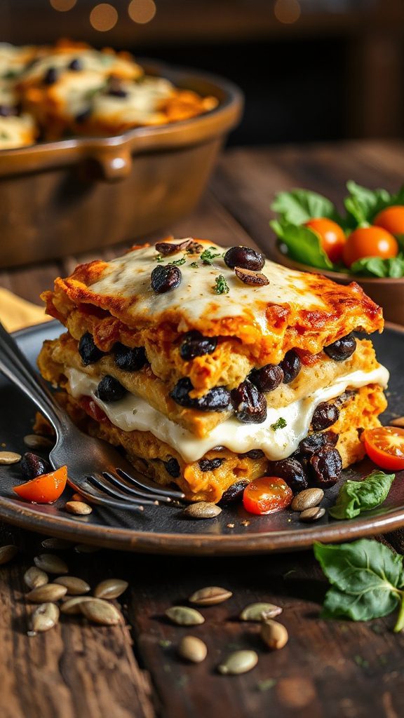 vegetarian lasagna with pumpkin