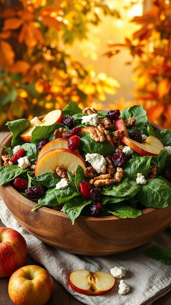 vibrant autumn apple salad