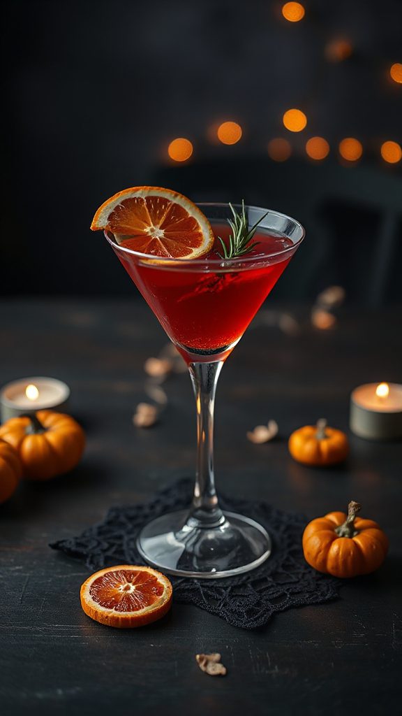 vibrant blood orange martini