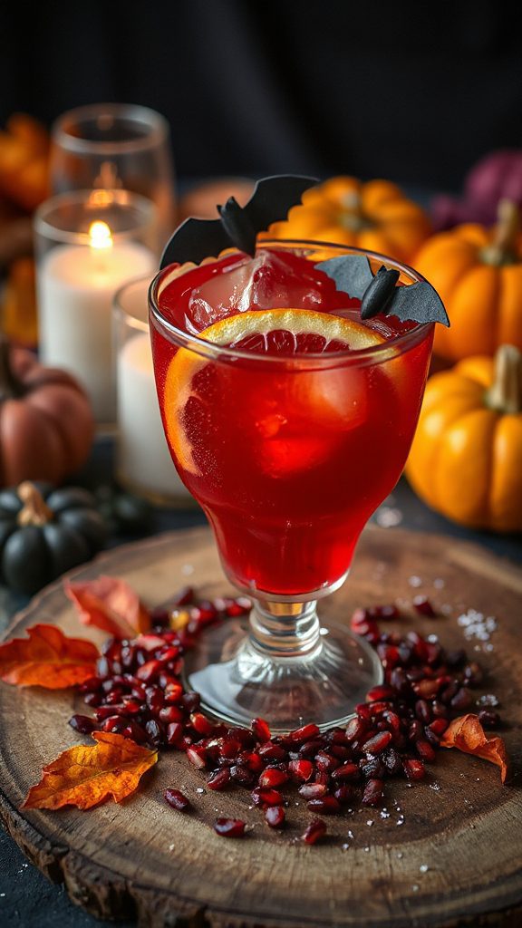 vibrant blood orange mocktail