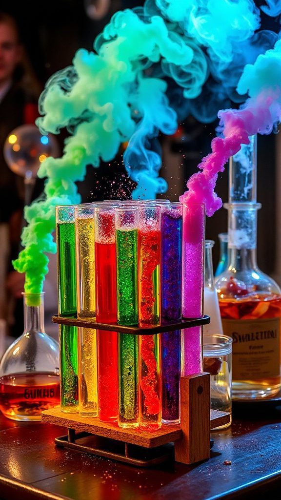 vibrant frothy party shots