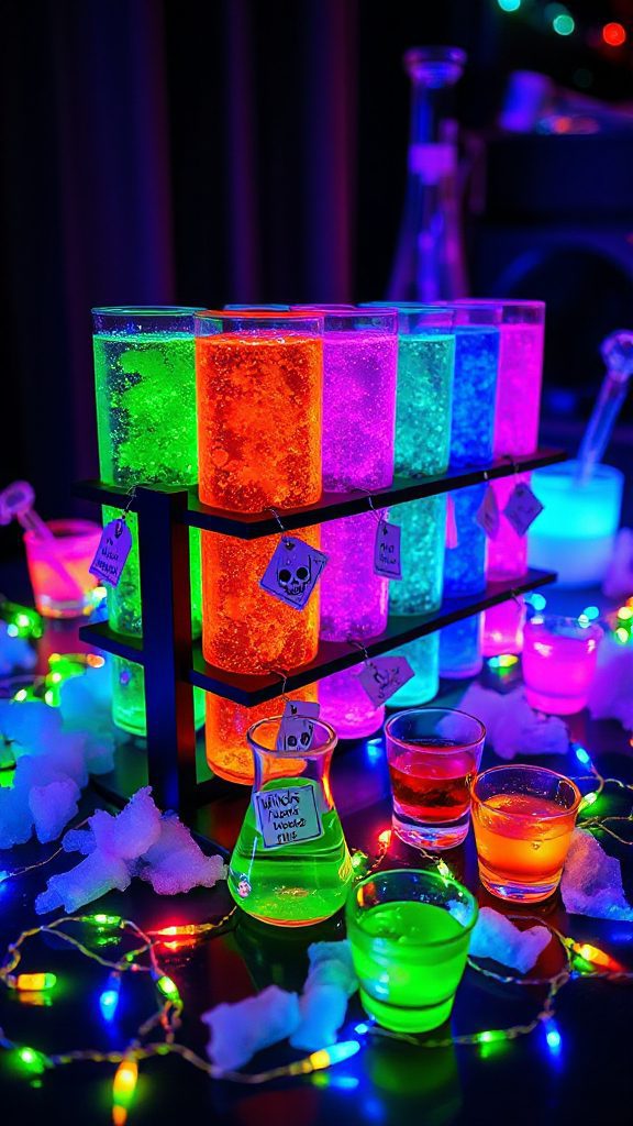 vibrant gelatin party shots