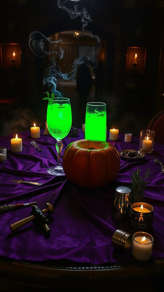 vibrant halloween cocktail shot