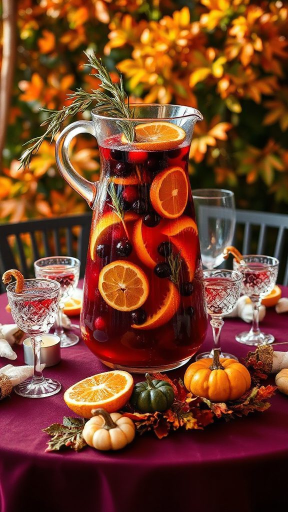 vibrant halloween cranberry sangria