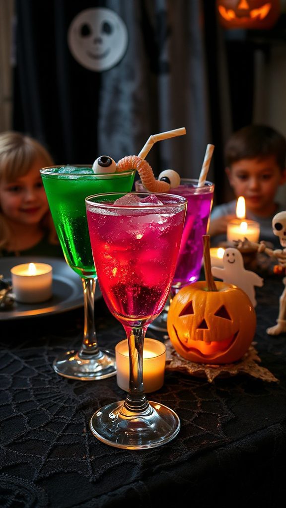 vibrant halloween fruit mocktail