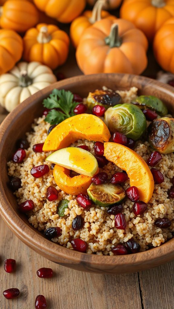 vibrant halloween quinoa salad