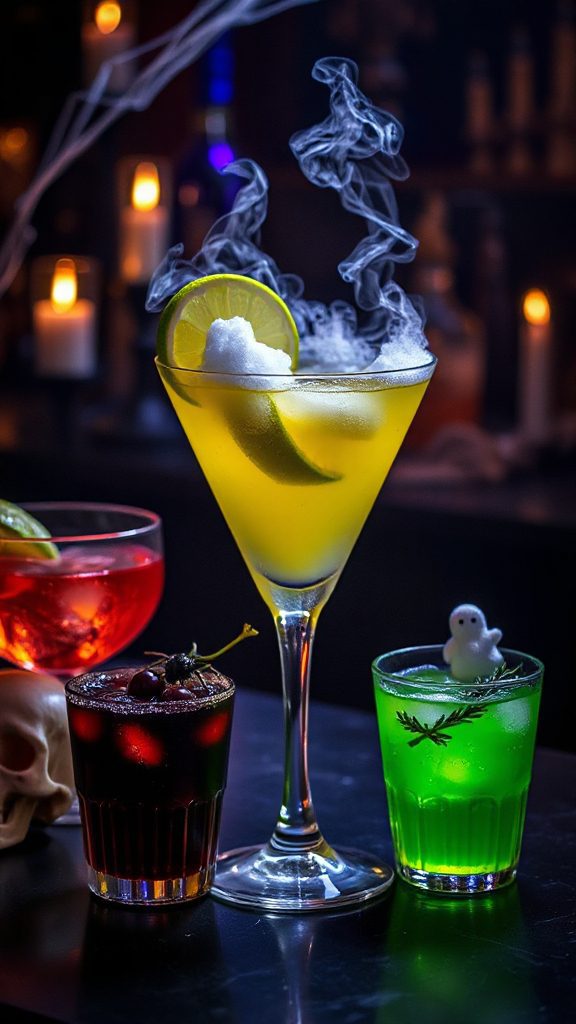 vibrant halloween vodka cocktail