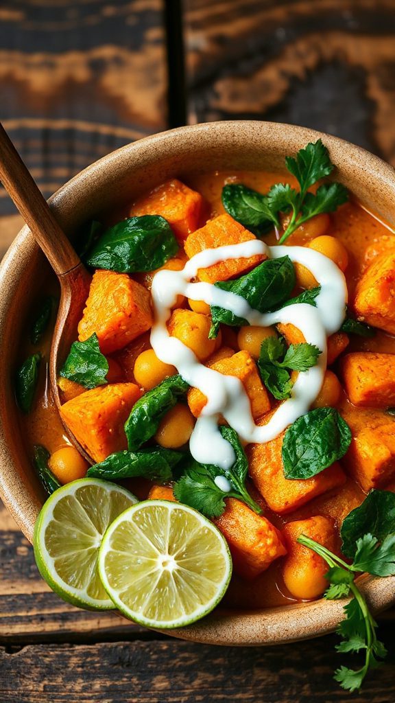 vibrant pumpkin chickpea stew