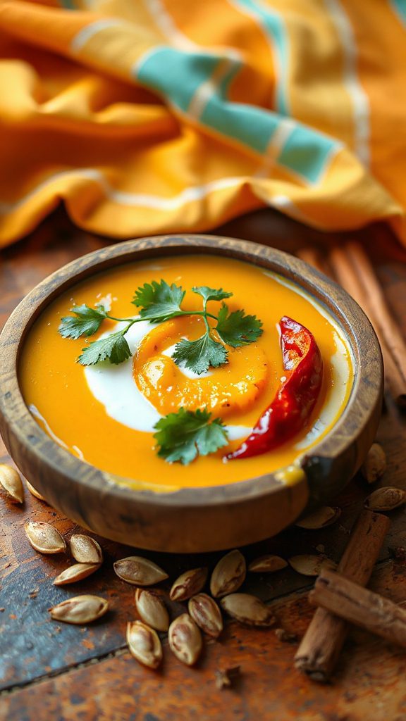 vibrant pumpkin coconut curry