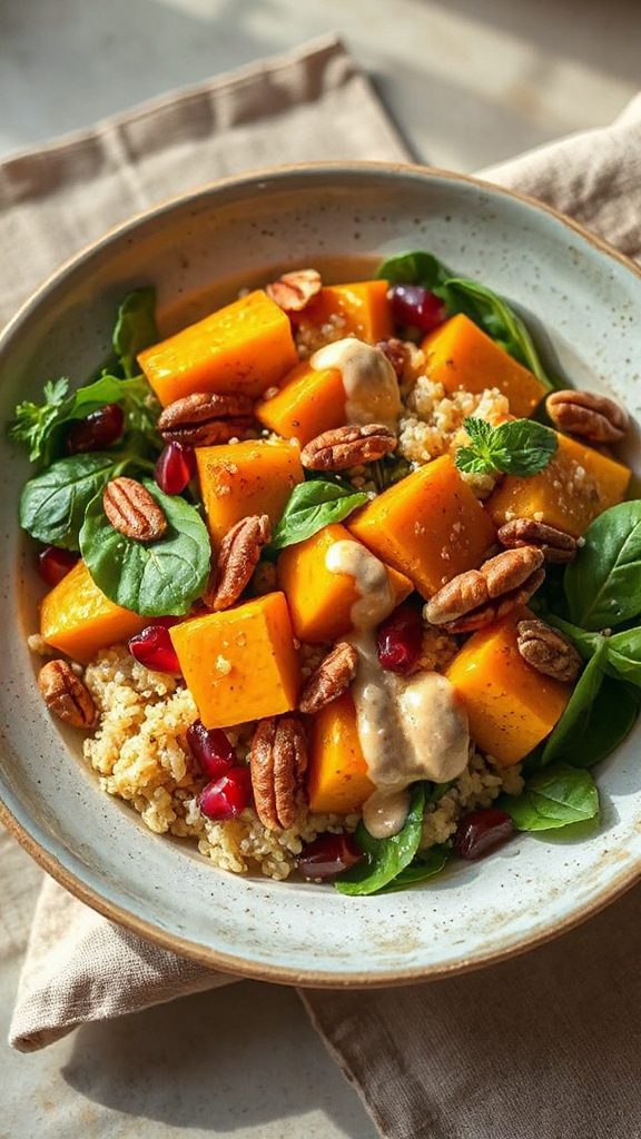 vibrant pumpkin quinoa salad