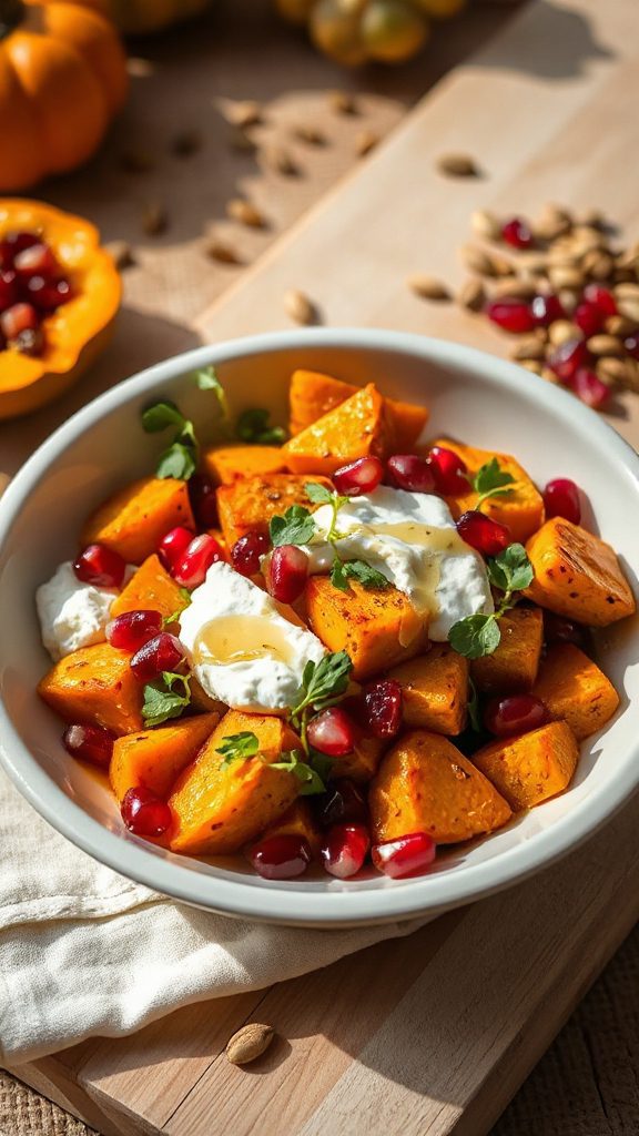 vibrant roasted pumpkin salad