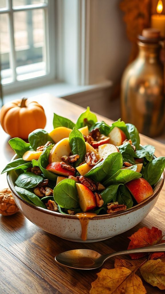 vibrant spinach apple salad