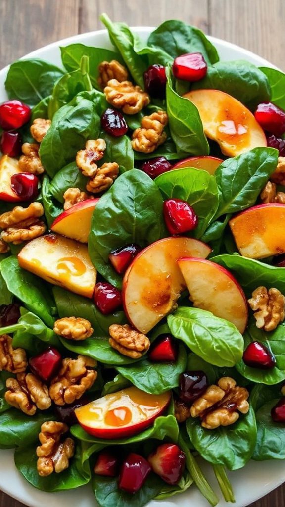 vibrant spinach apple salad