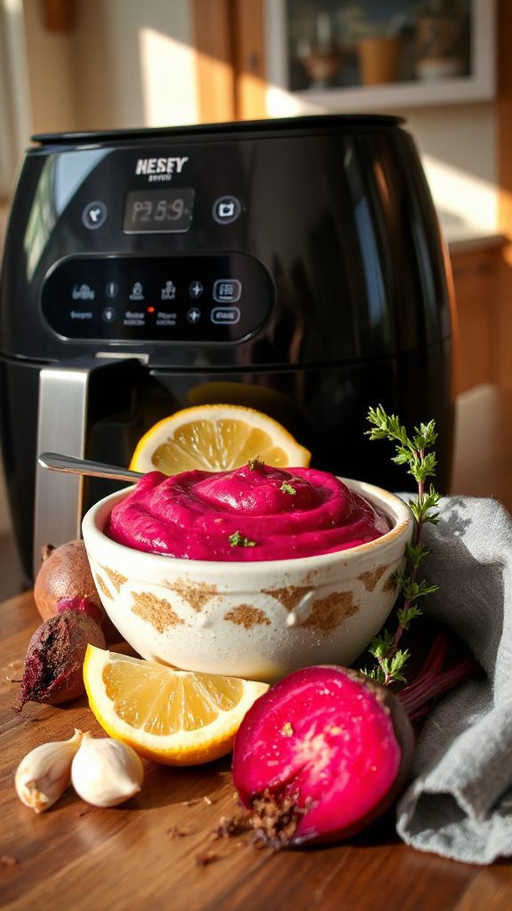 vibrant vegan beet puree