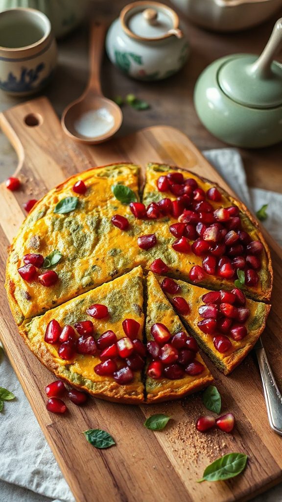 vibrant vegan pumpkin frittata