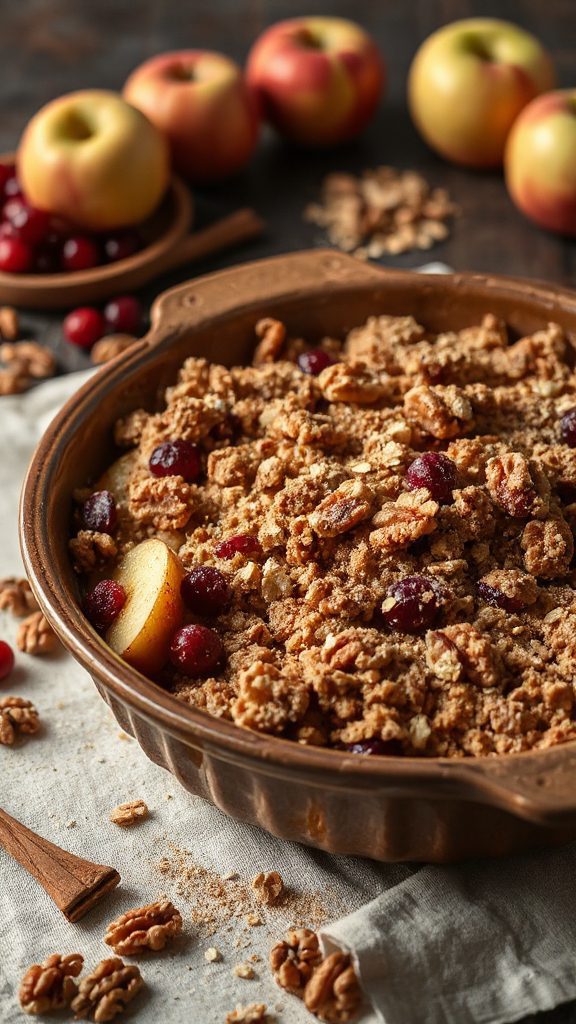 walnut cranberry apple crisp