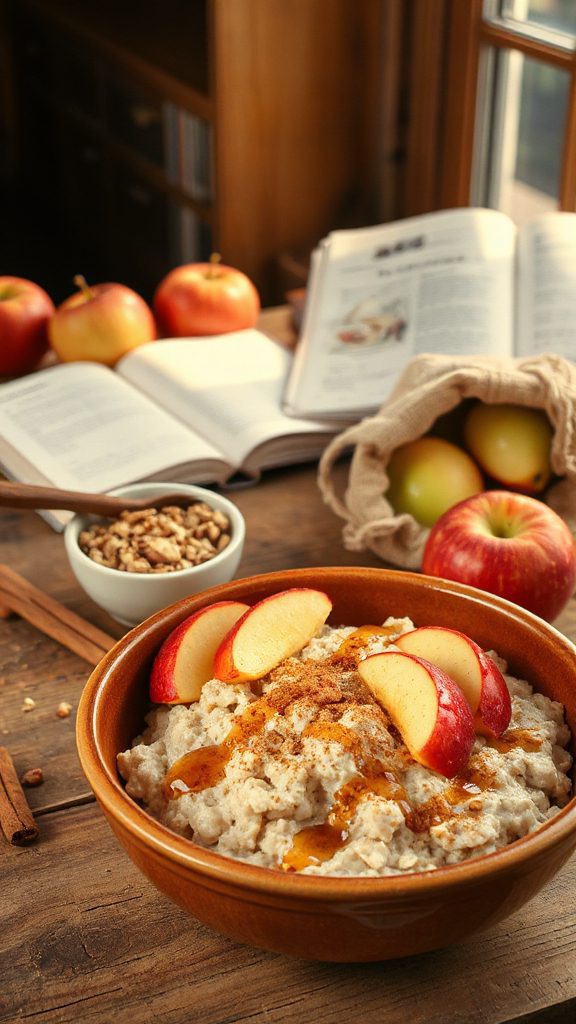 warm apple cinnamon oatmeal