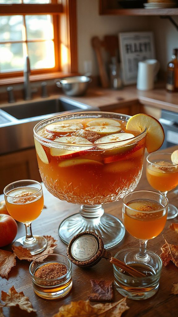 warm autumn bourbon punch