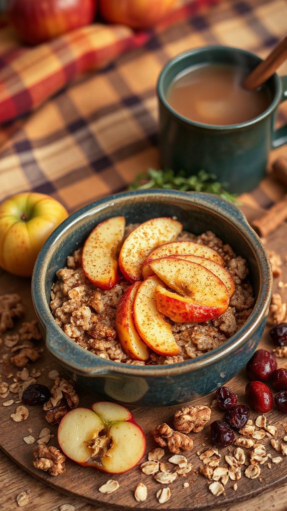 warm cinnamon apple oatmeal
