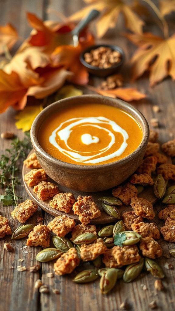 warm creamy pumpkin soup