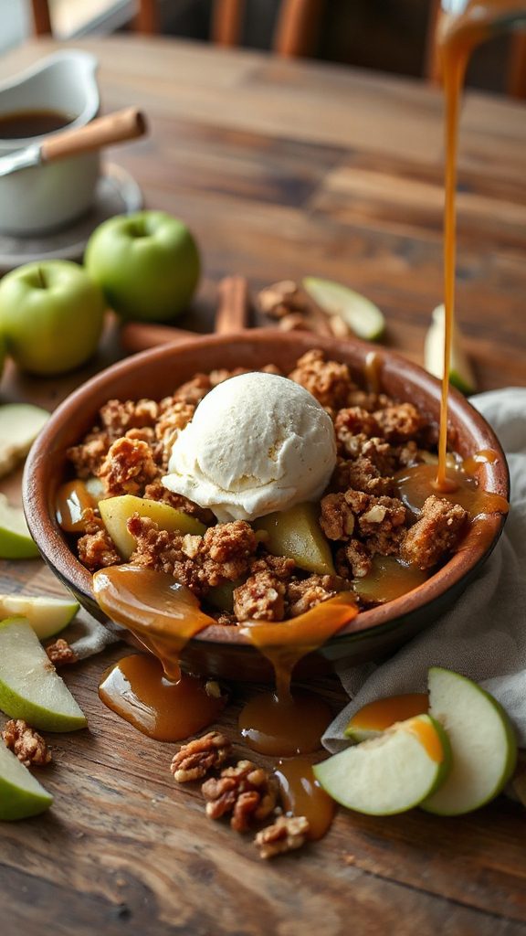 warm green apple dessert