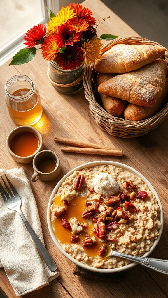 warm maple pecan oatmeal