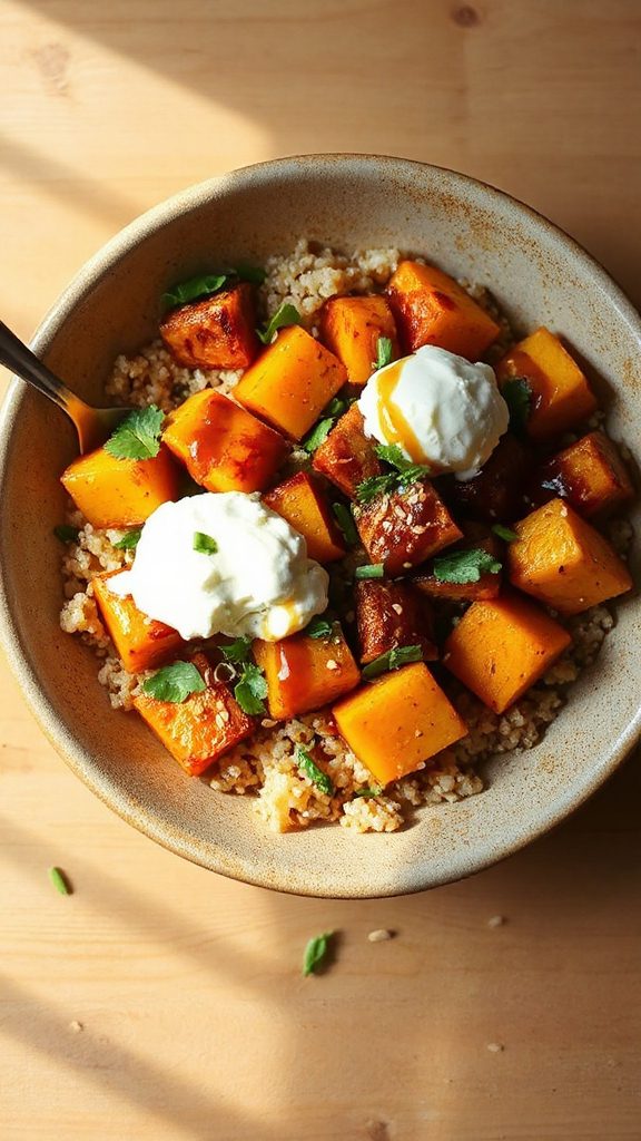warm pumpkin quinoa salad