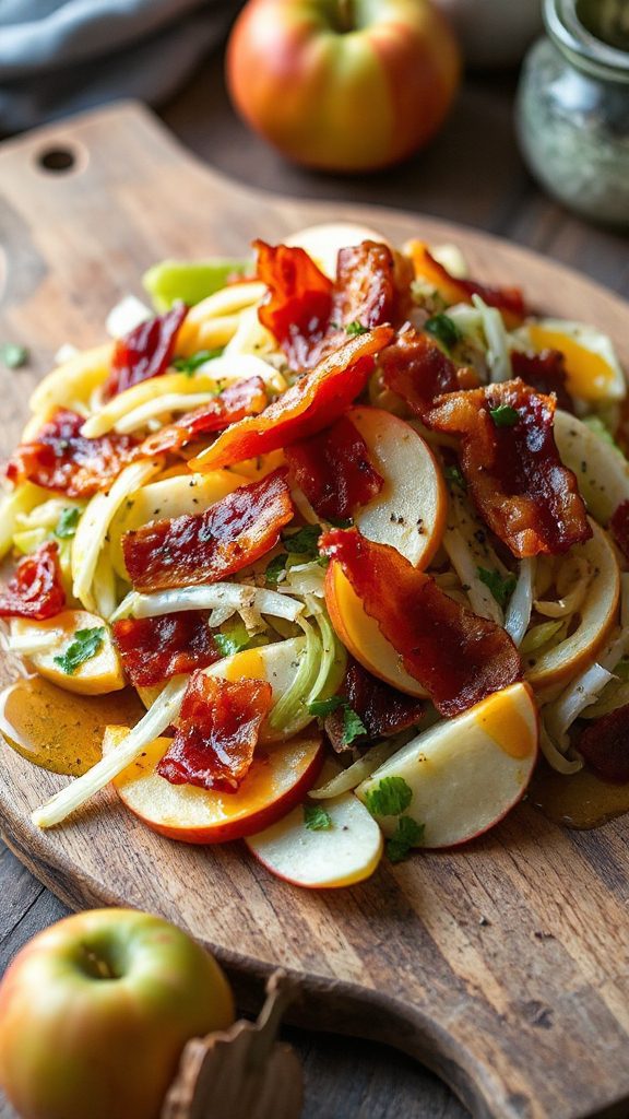 warm salad with bacon