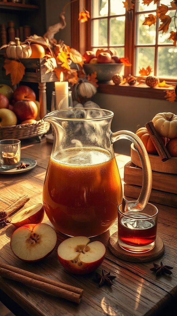 warm spiced apple cider