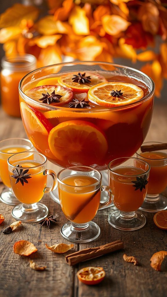 warm spiced apple cider punch